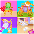 Girls royal home cleanup game icon