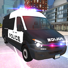 American Police Van Driving Mod Apk