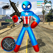 Capitaine Spider American Stickman Rope Hero Mafia Mod