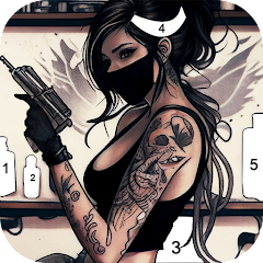 Tattoo Coloring games Mod Apk