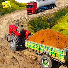 Farming Tractor Trolley Sim 3D icon