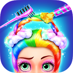 Rainbow Hair Salon - Dress Up Mod