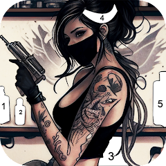 Tattoo Coloring games Mod