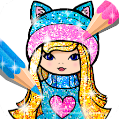 Girls Color Book with Glitter Mod Apk