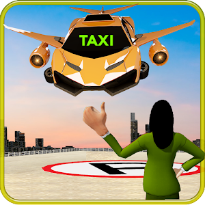 Future Flying Robot Car Taxi Transport Games Mod