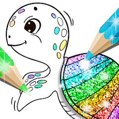 Glitter Coloring Game for Kids Mod Apk