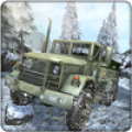 Snow truck cargo simulator icon