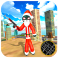 Santa Claus Stickman - Rope Hero Gangster Crime Mod