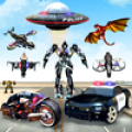 Us Police Bike Transform Robot Game Mod