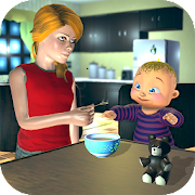 Madre real juegos de bebé 3d: sim de familia virtu Mod Apk