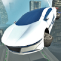 Futuristic Flying Car Driving icon