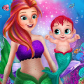 Pequeño Sirena Bebé Cuidado Oceano Mundo Mod