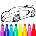 Learn Coloring & Drawing Car Games for Kids Mod