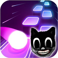 Cartoon cat - Hop tiles rush icon