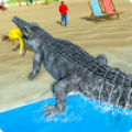 jogos de crocodilo ataque praia: jogos de caça Mod