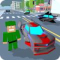 Blocky Hover Car: City Heroes Mod
