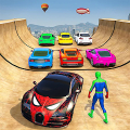 Superhero Car Mega Ramp Jump V Mod