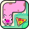 One line - Hungry Animals icon