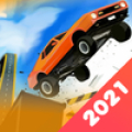 Mega rampa: skyblock parkour car jump stunts & run Mod