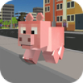 Свинья в Блочном Городе 3D Mod