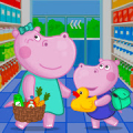 Supermercado engraçado - Compra da família Mod