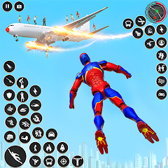 Flying Robot Hero Rescue Game Mod