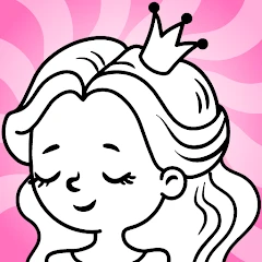 Drawing Princess Coloring Game Icon