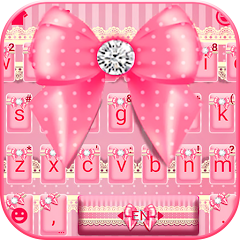 Pink Bowknot Lace Keyboard The Mod