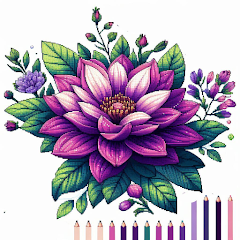 Flowers Pixel Art Coloring Mod
