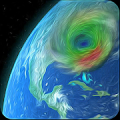 Wind Map Hurricane Tracker, 3D icon