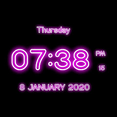 Neon Digital Clock Wallpaper Mod Apk