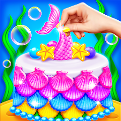 Mermaid Glitter Cake Maker Mod Apk