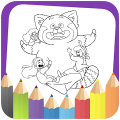 Turning Red coloring book game Mod