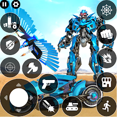 Flying Police Robot Hero Games Mod Apk