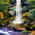 3D Autumn Waterfall Wallpaper APK