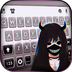 Devil Mask Girl Keyboard Theme Mod