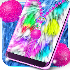 Fluffy zipper lock screen Mod Apk