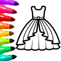 Glitter Dresses Coloring Book - Drawing pages Mod