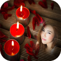 candle flame light photo frame APK