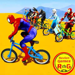 Superheroes Bmx Racing Game Mod Apk