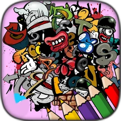 Graffiti Coloring Page Mod Apk [Remove ads][Mod speed]