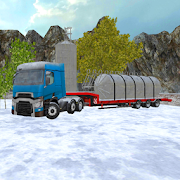 Invierno Granja Camión 3D: Silo Transporte Mod