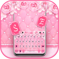 Pearl Pink Rose Keyboard Backg APK