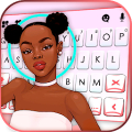 Black Pretty Girl Keyboard The APK