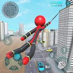 Rope Hero Spider Stickman War Mod Apk [Remove ads][Mod speed]