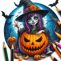 Halloween Color by Number Book Mod