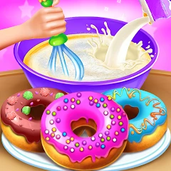 Donut Maker Bake Cooking Games Mod Apk [Remove ads][Mod speed]