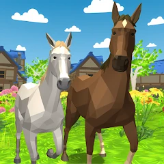 Horse Family: Animal Simulator Mod Apk 1.063 [Reklamları kaldırmak][Sınırsız para]