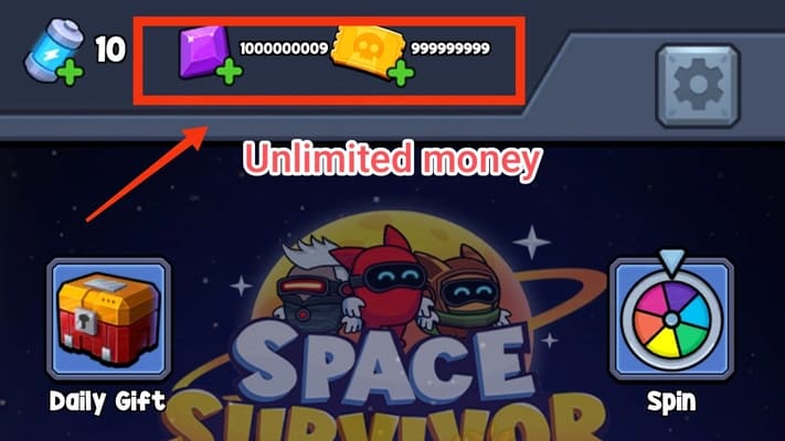 Space Survivor MOD APK Review And Video Guide for Android Banner