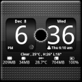 FlipClock BlackOut Widget 4x2 Mod